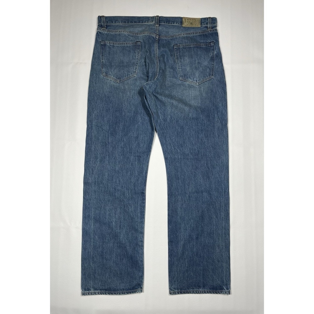 1791 Supply Co Selvedge Denim Jeans Mens 38x34 Blue Button Fly Classic Leg - Picture 2 of 9